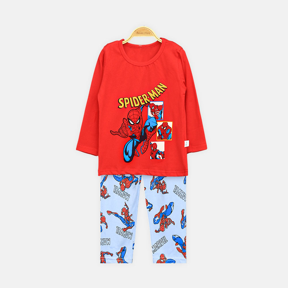 Boys' Spider-Man Cotton Nightsuit