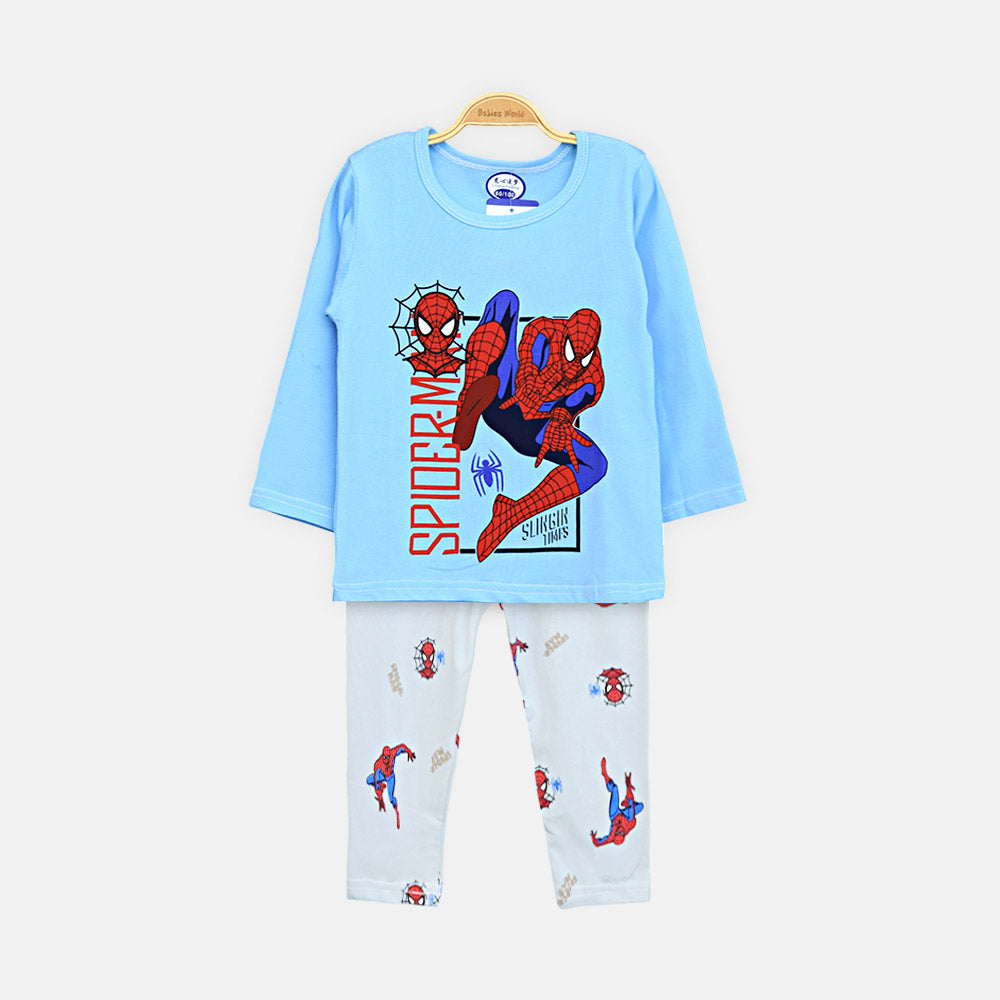 Boys' Spider-Man Cotton Nightsuit