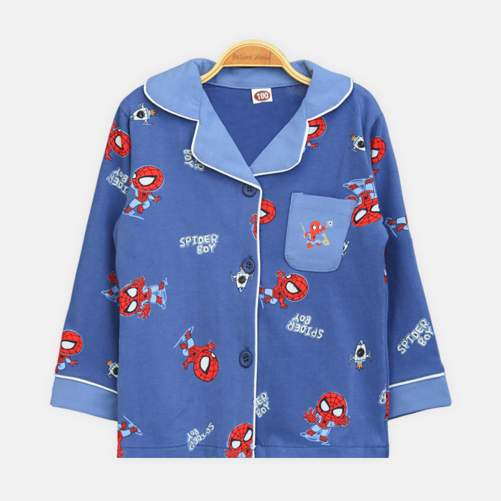 Boys' Spider-Man Blue Nightsuit