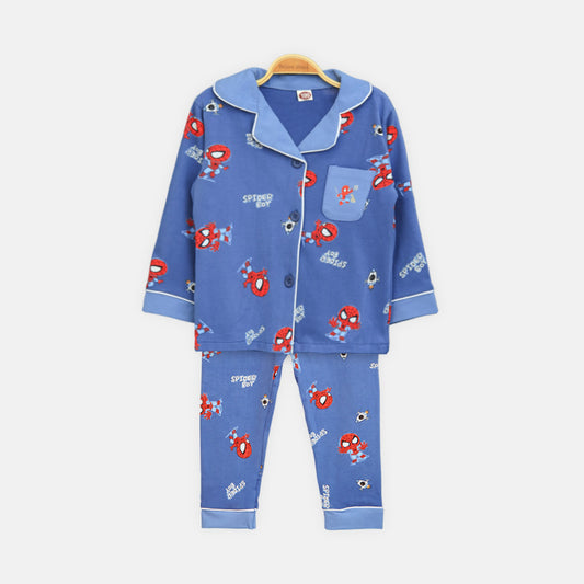 Boys' Spider-Man Blue Nightsuit