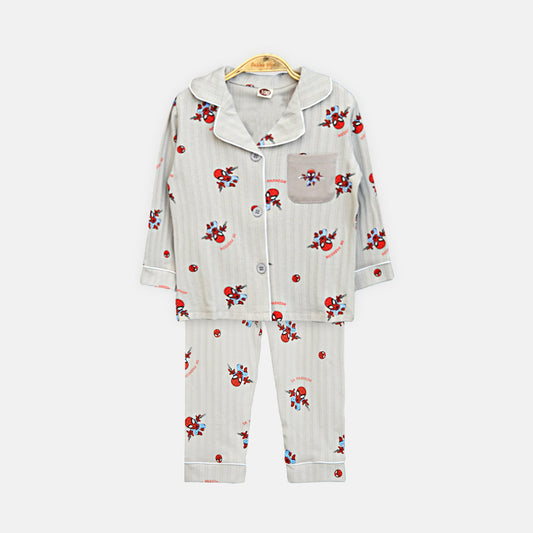 Boys' Spider-Man Striped Nightsuit