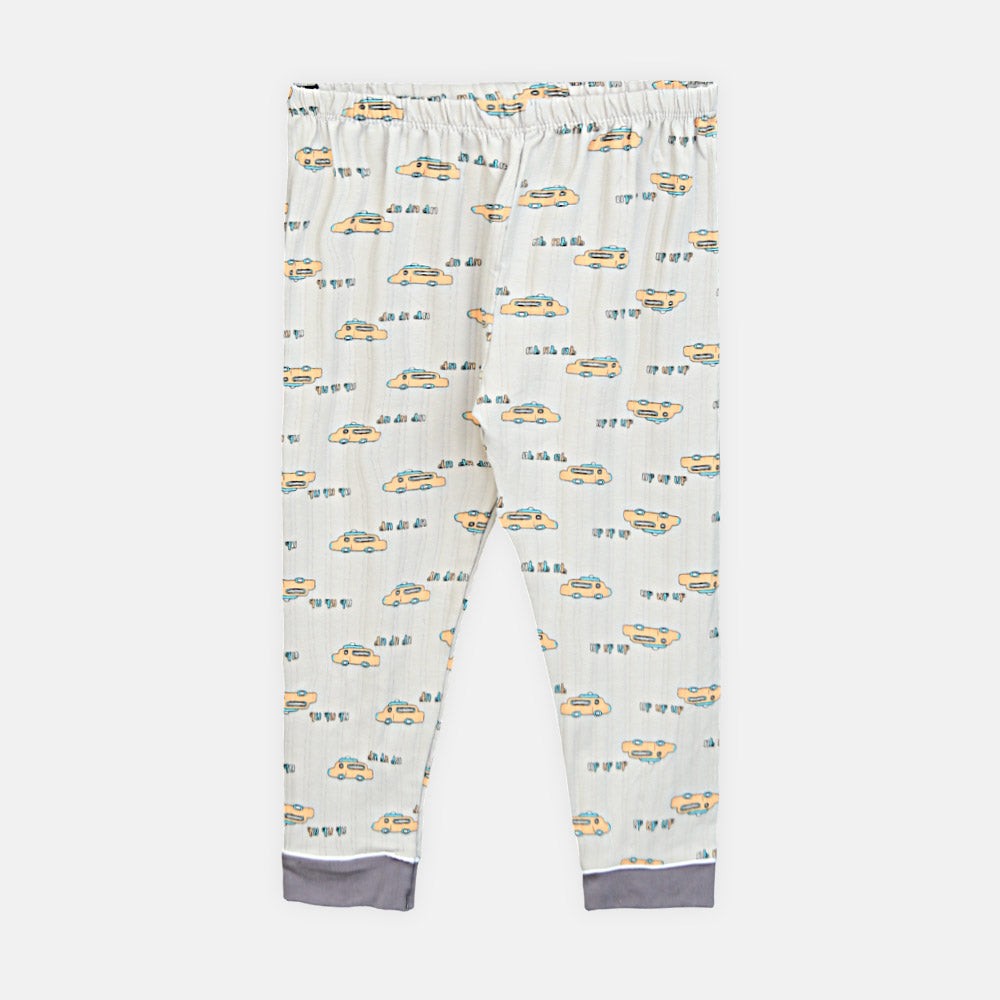 Boy Classic Taxi Button-Up Night Suit