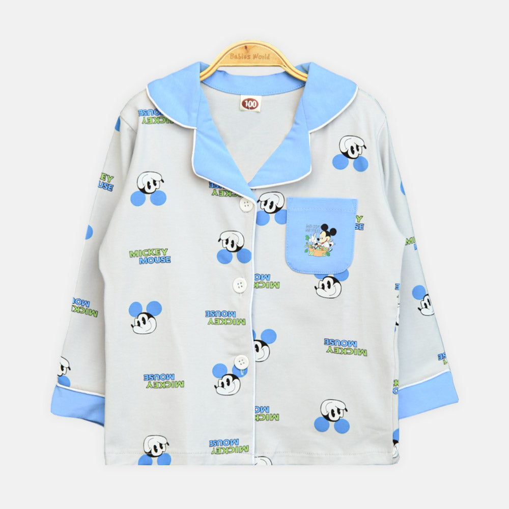 Boys' Mickey Mouse Cotton Nightsuit