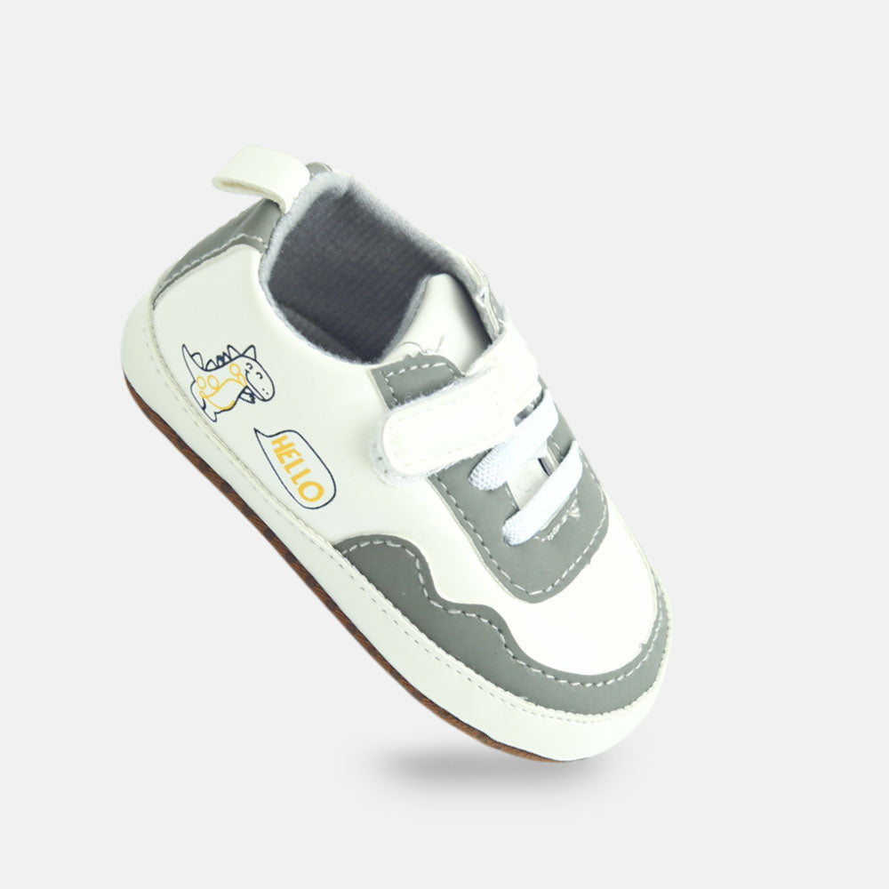 Boy Pre Walker White & Grey Urban Mini Sneakers