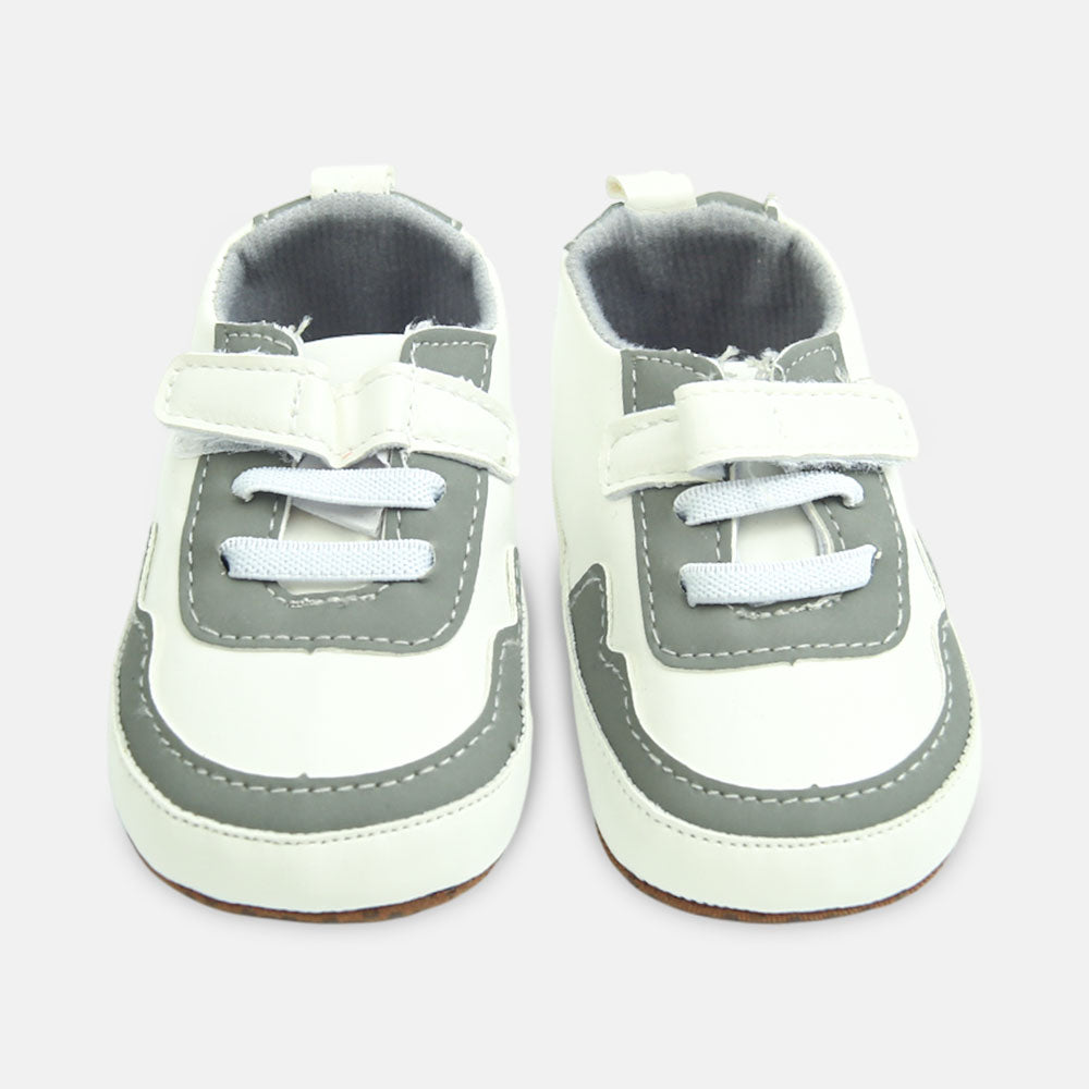 Boy Pre Walker White & Grey Urban Mini Sneakers