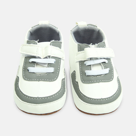 Boy Pre Walker White & Grey Urban Mini Sneakers