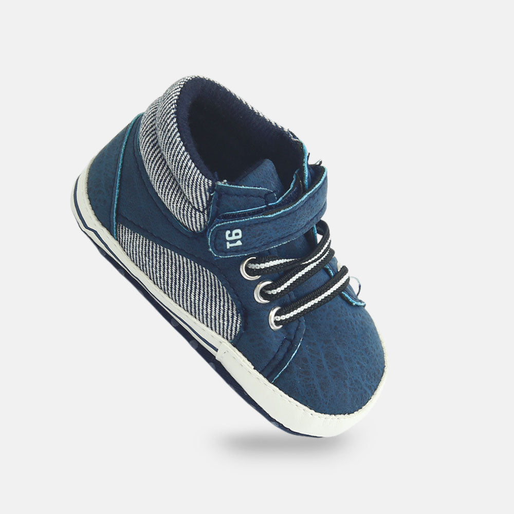 Boy Pre Walker Navy Denim Mini High-Tops
