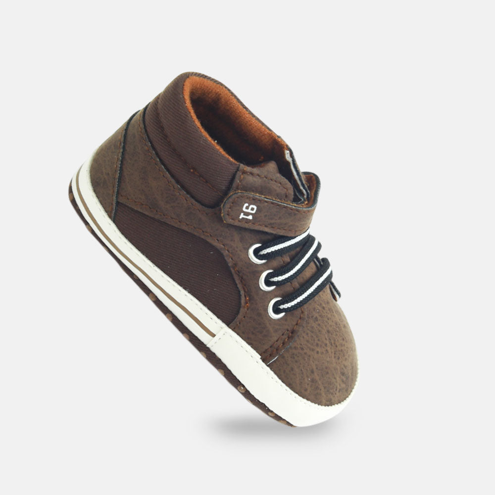 Boy Pre Walker Brown Classic Mini Sneakers
