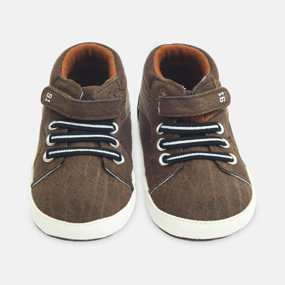 Boy Pre Walker Brown Classic Mini Sneakers