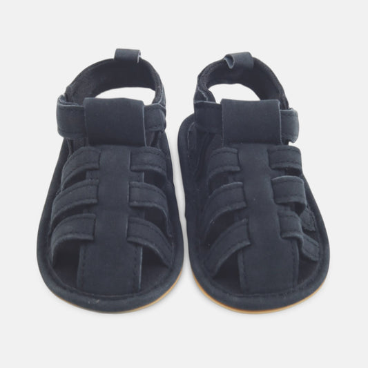 Black Infant Cage Sandals
