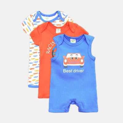 Best Driver Boy Romper 3-Piece Set