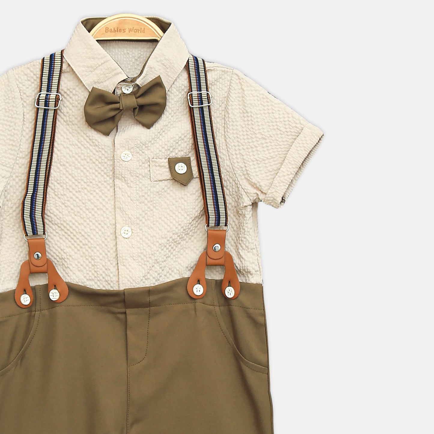 Beige Gentleman Romper