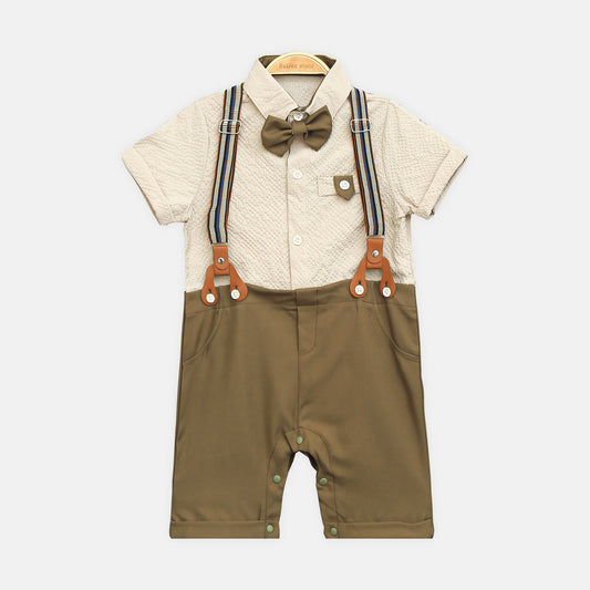Beige Gentleman Romper