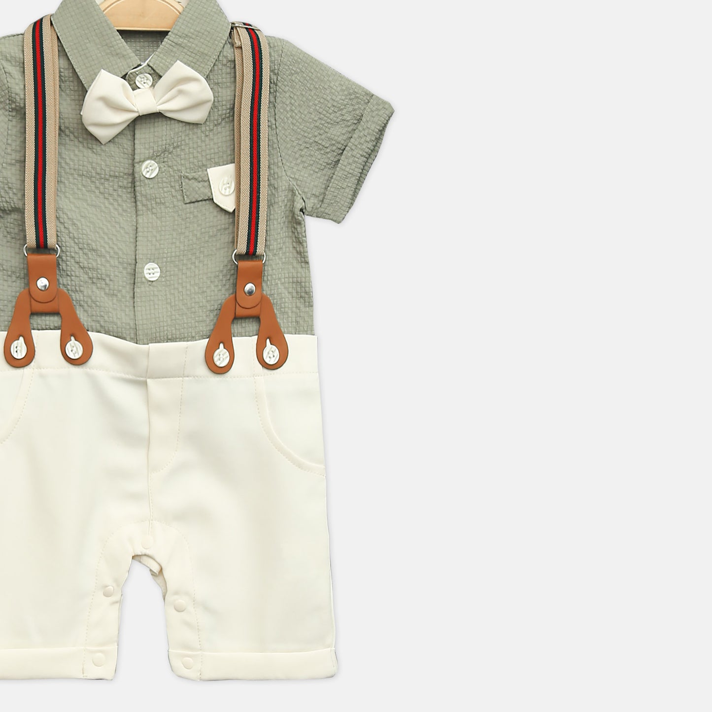 Olive Green Gentleman Romper