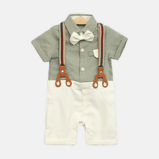 Olive Green Gentleman Romper