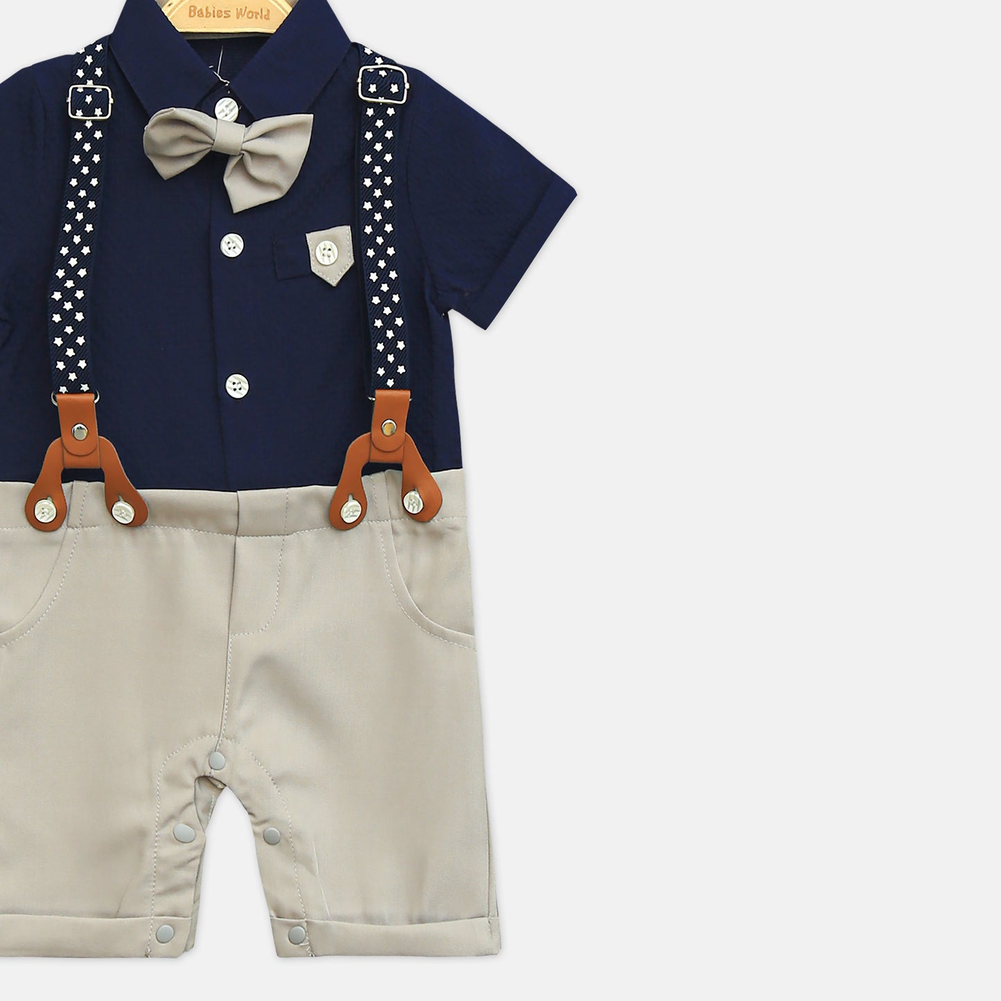 Navy Blue Gentleman Romper