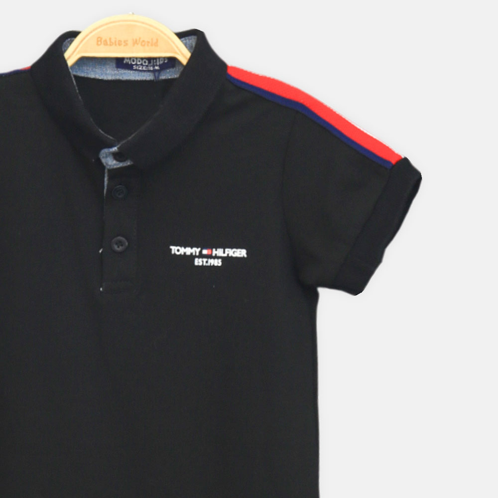 Black Polo Boy Romper