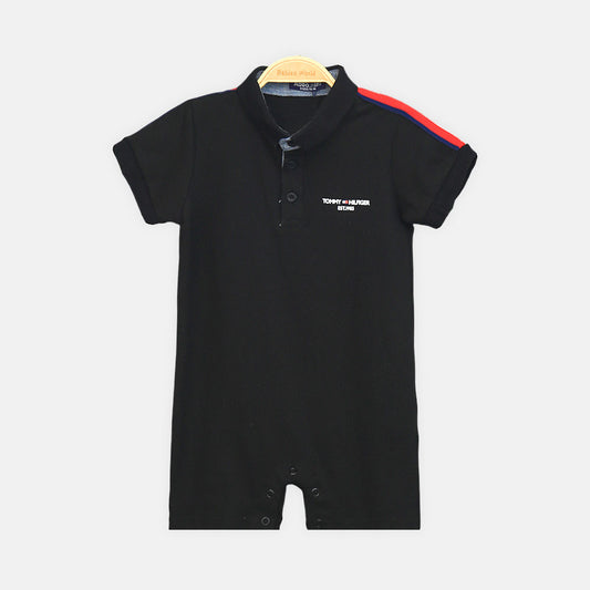 Black Polo Boy Romper