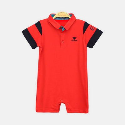 Red Armani Boy Romper