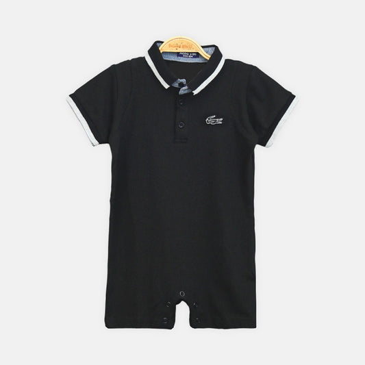 Black Polo Boy Romper