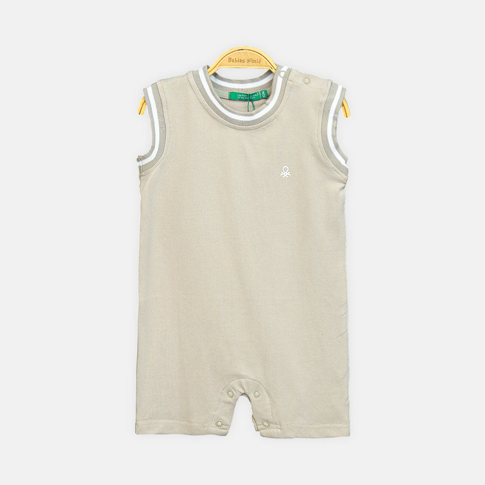 Ash Grey Sleeveless Boy Romper