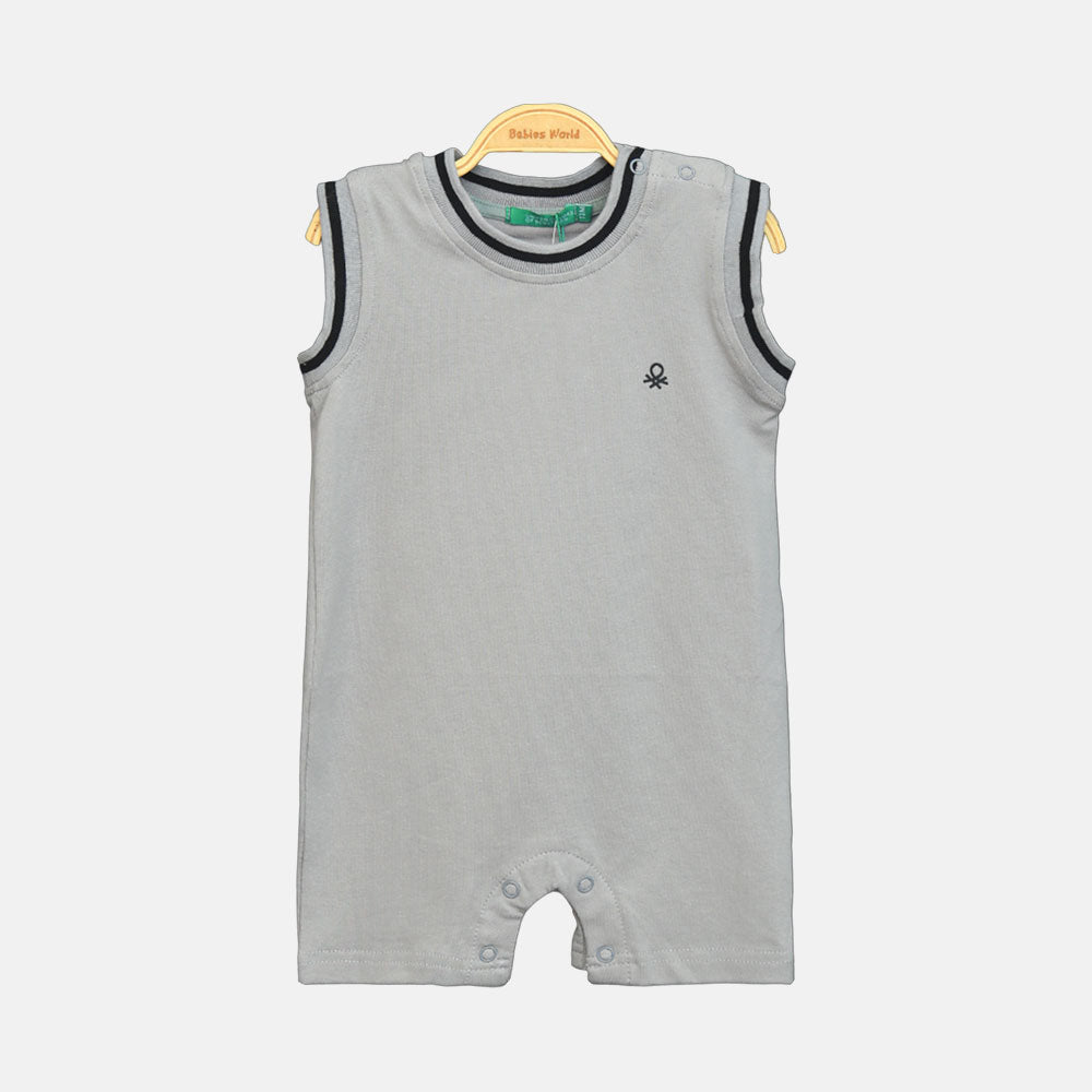 Grey Sleeveless Boy Romper