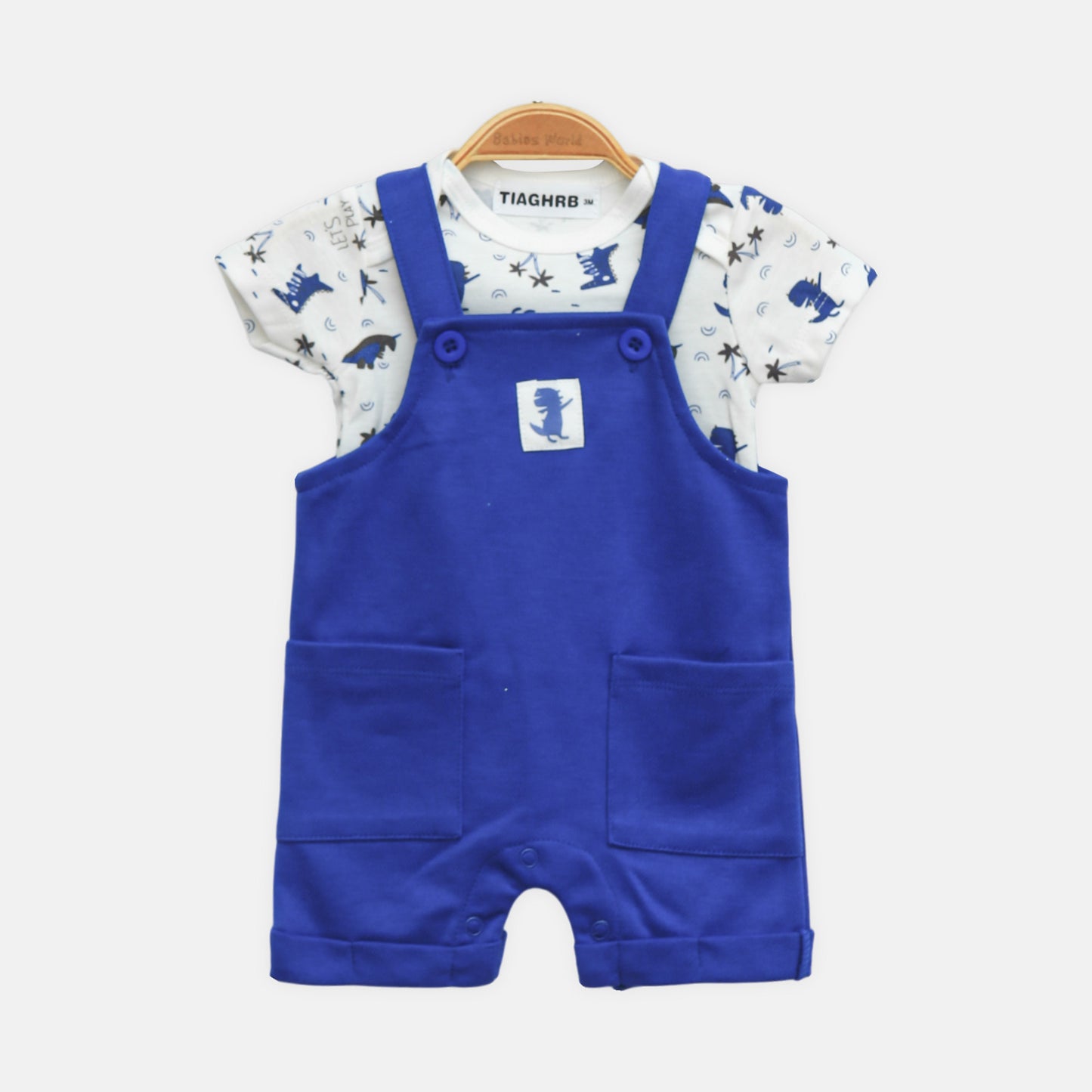 Dino Overall Romper Set