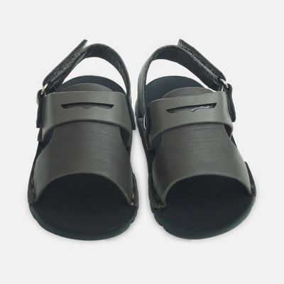 Boys Cross-Strap Grey Sandals
