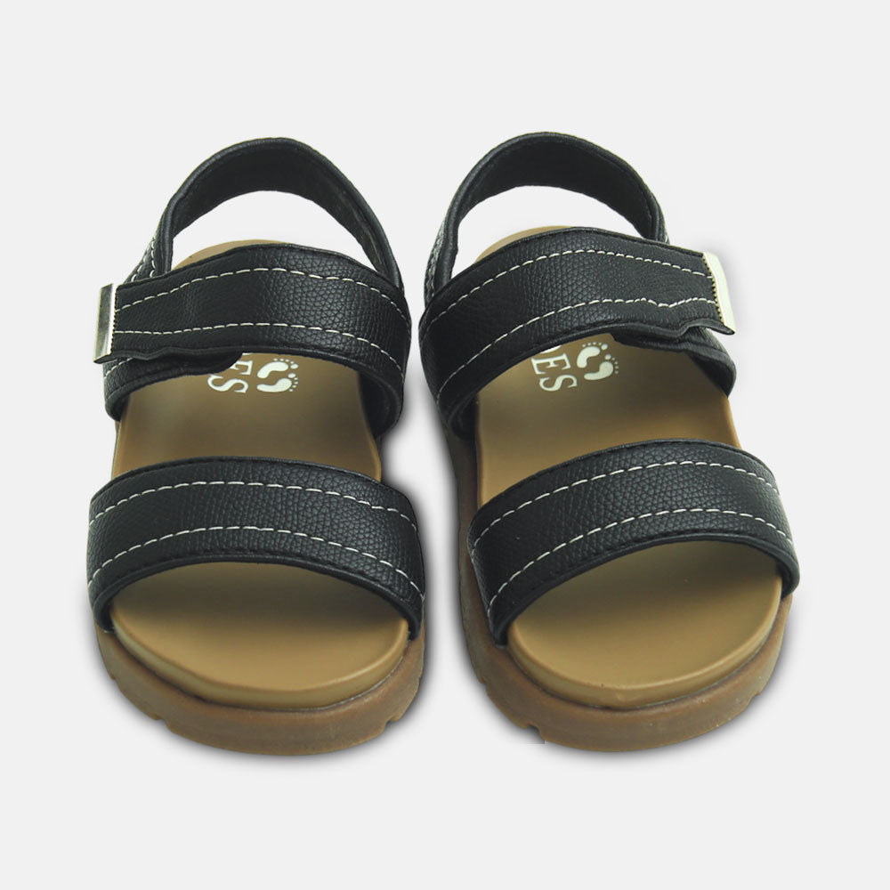 Double-Strap Black Sandals