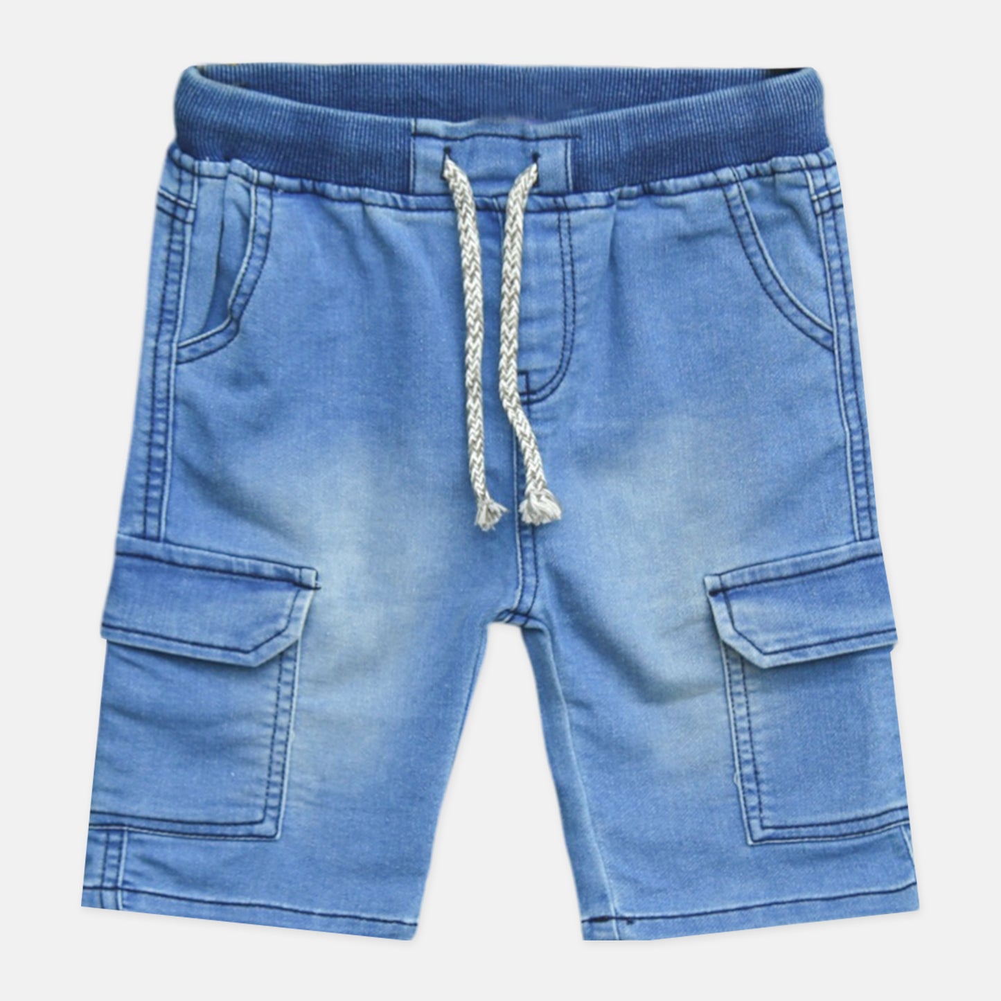 Denim Light Blue Cargo Shorts