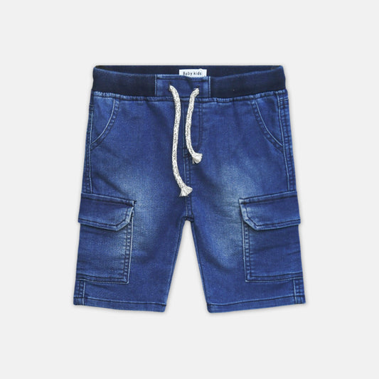 Denim Dark Blue Cargo Shorts