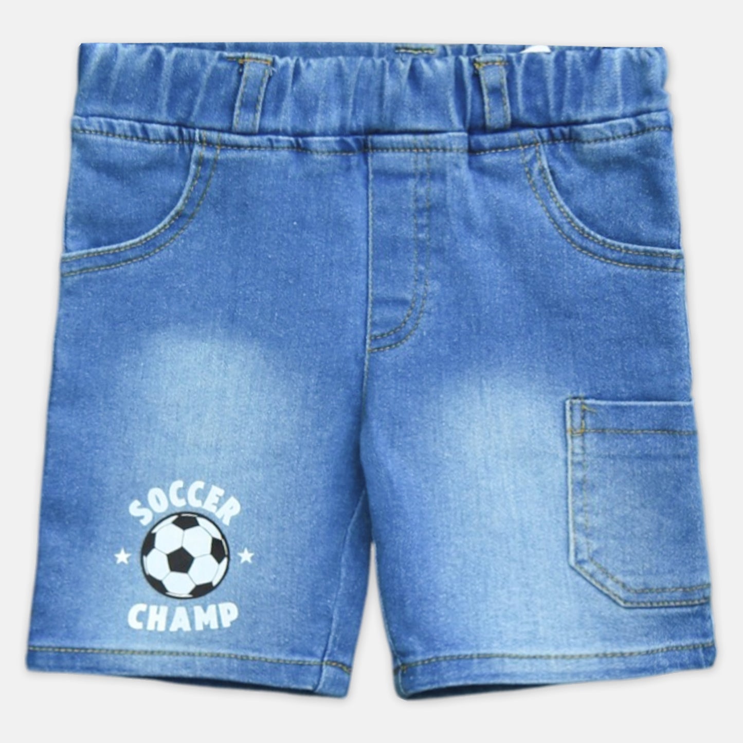 Denim Football Shorts