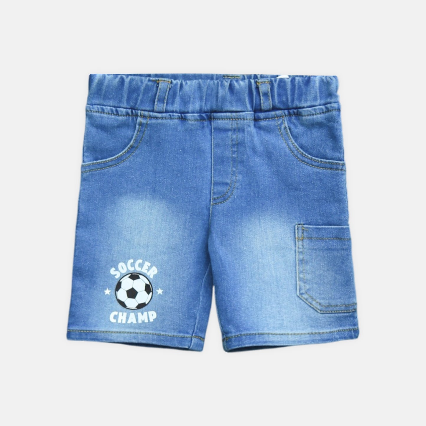 Denim Football Shorts