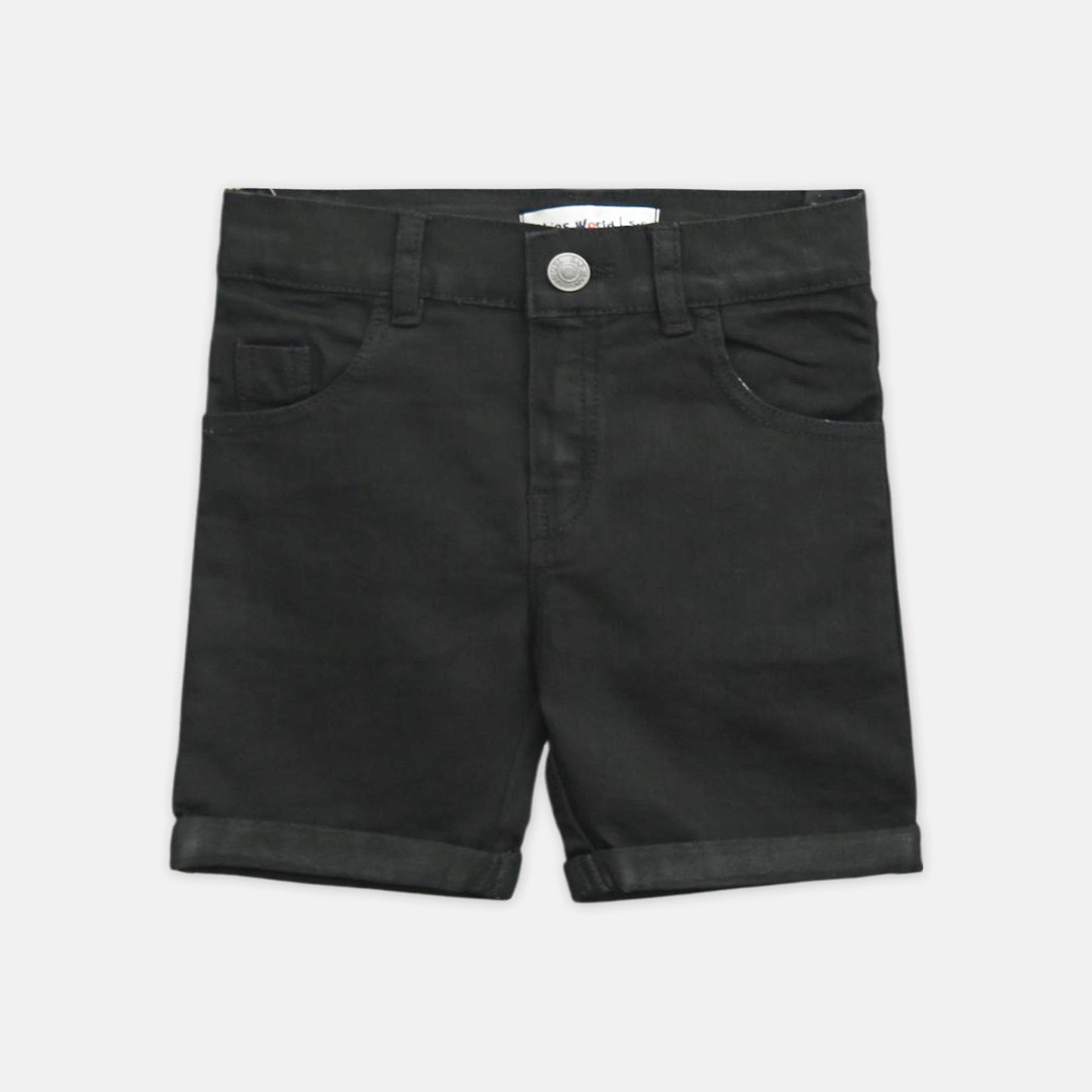 Black Textured Shorts