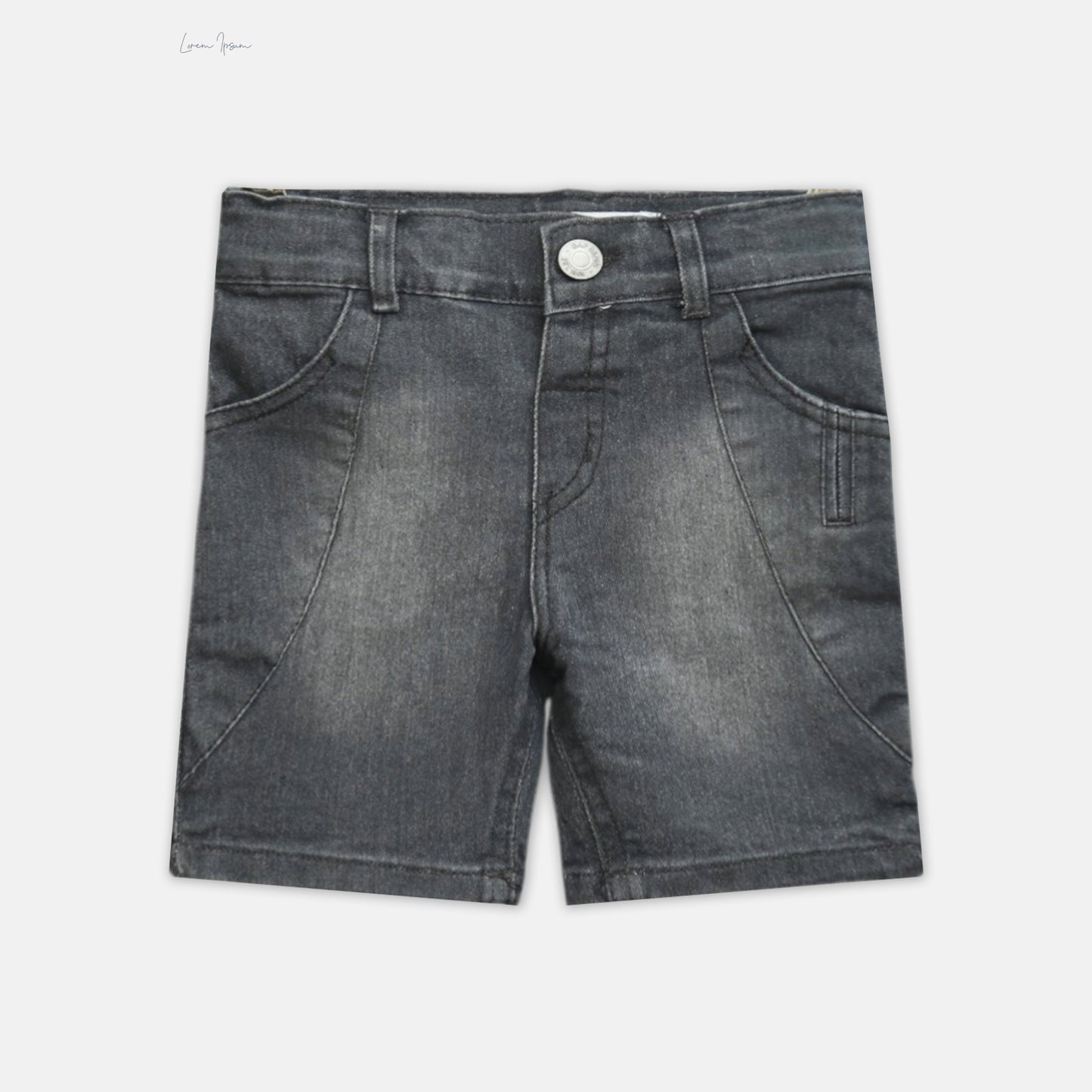 Charcoal Grey Denim Shorts
