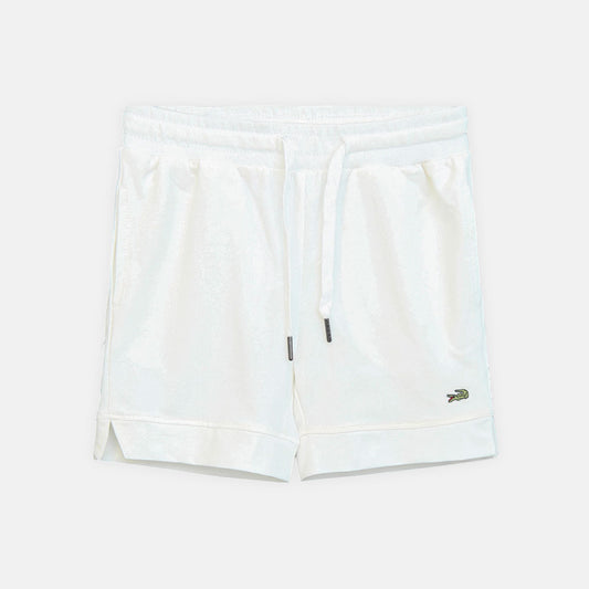 Boy Cozy White Signature Shorts