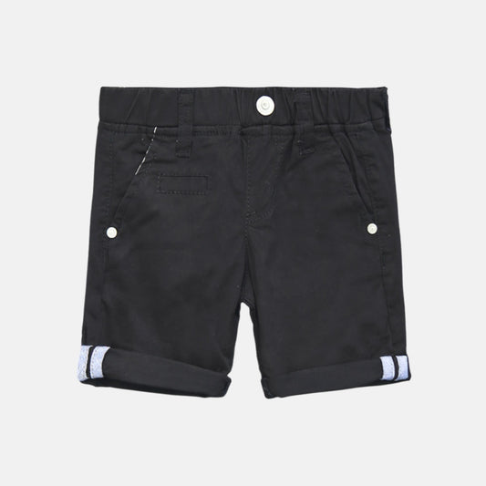 Boy Cozy Black Cuffed Chinos Shorts