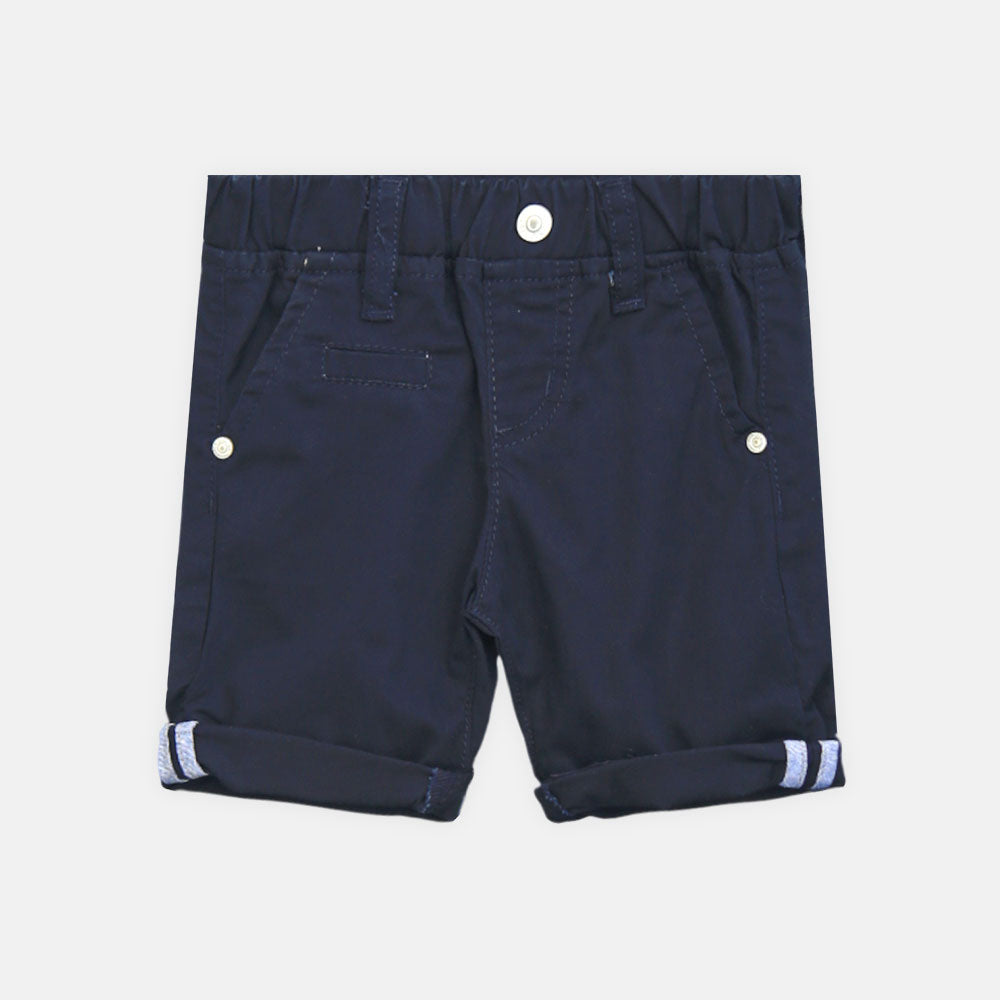 Boy Cozy Navy Cuffed Shorts