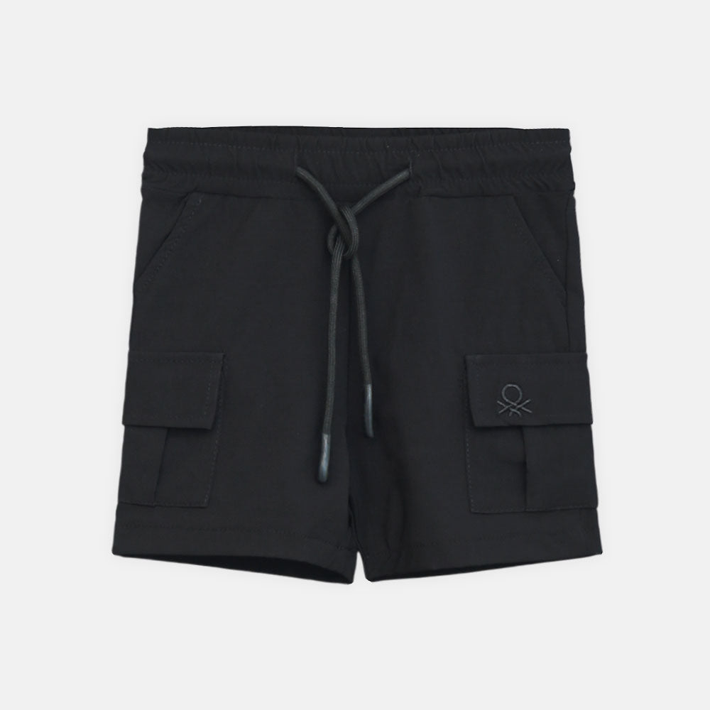 Boy Cozy Black Cargo Shorts