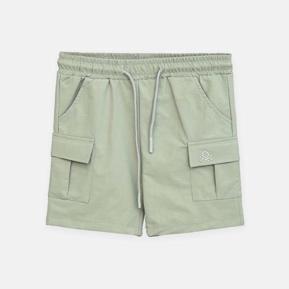 Boy Cozy Pistachio Cargo Shorts