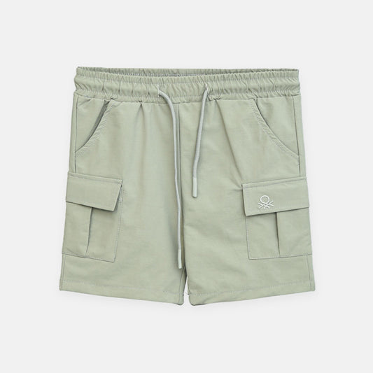 Boy Cozy Pistachio Cargo Shorts