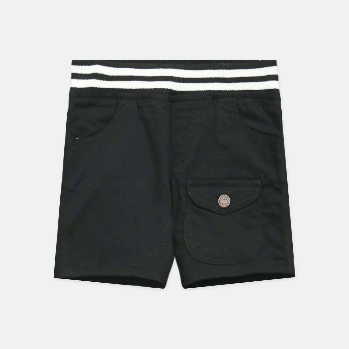 Black Ribbed Waistband Short