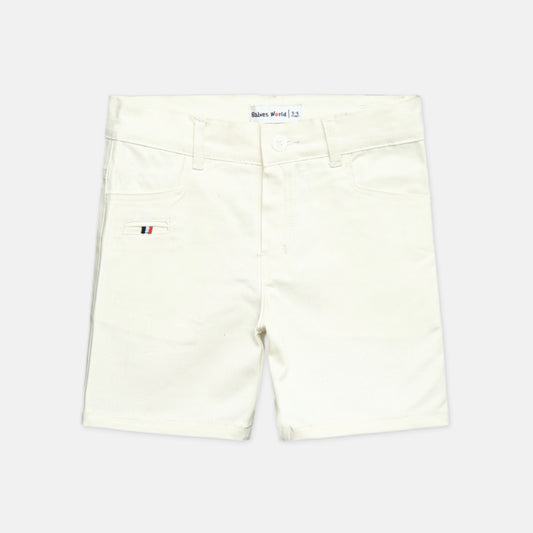 White Chino Short