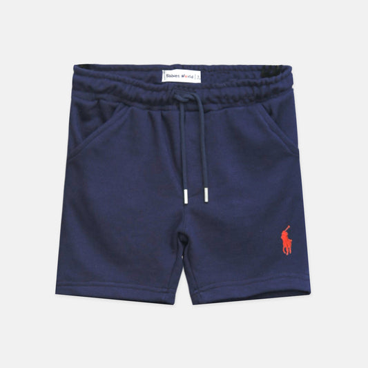 Navy Chino Sweat Polo Short