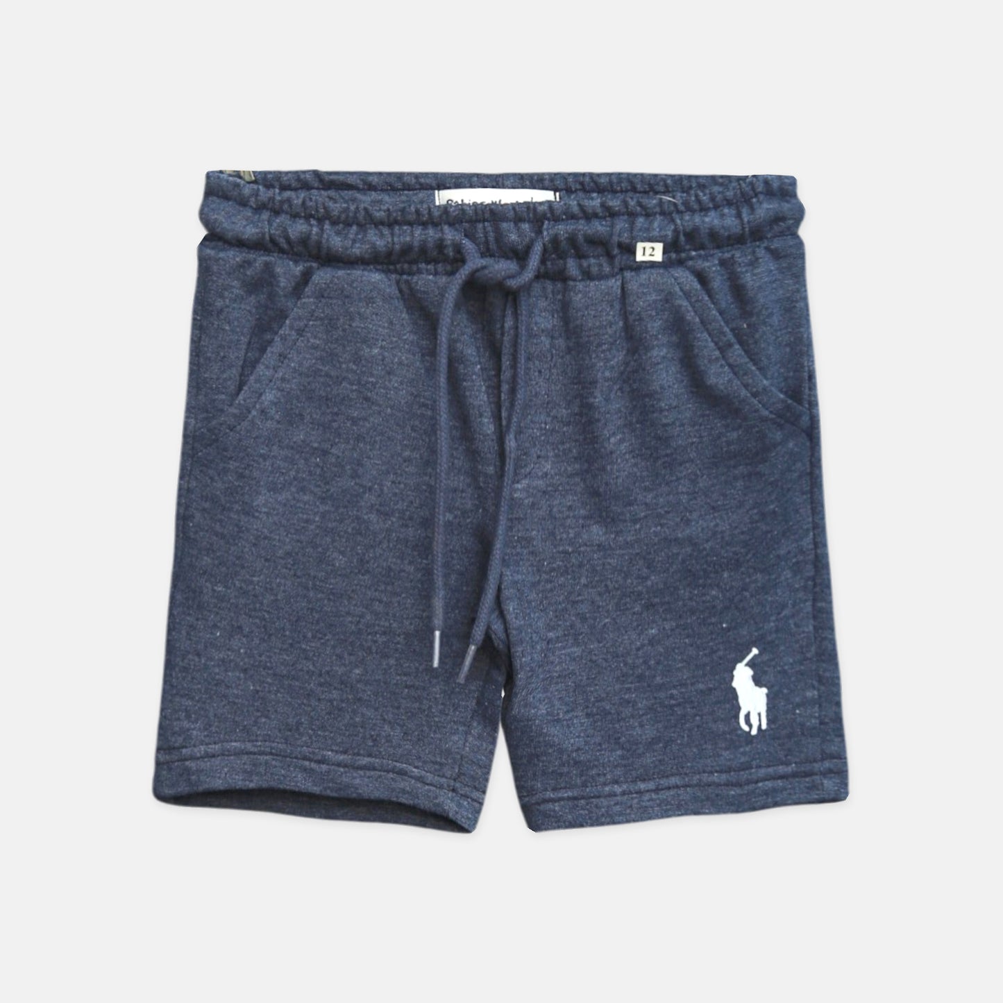 Navy Marl Sweat Polo Short