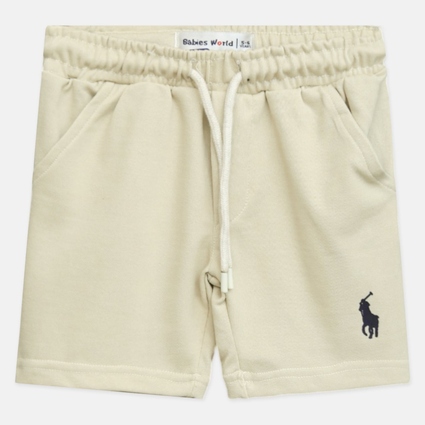 Beige Chino Sweat Polo Short