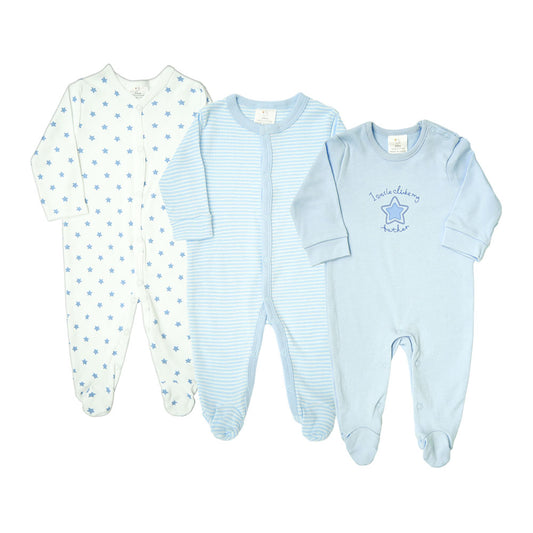 Little Starry Sky 3‑Pack Sleepsuits