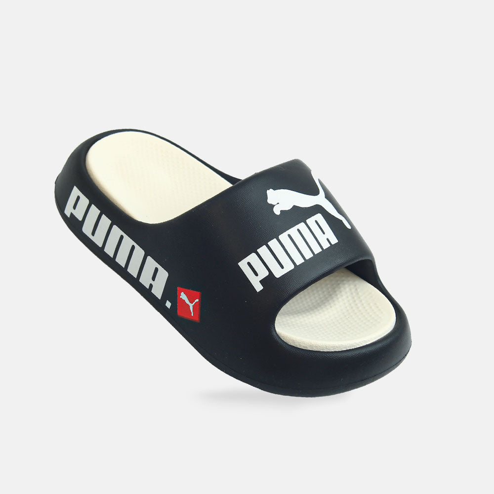 Boy Puma Sporty Black Slides