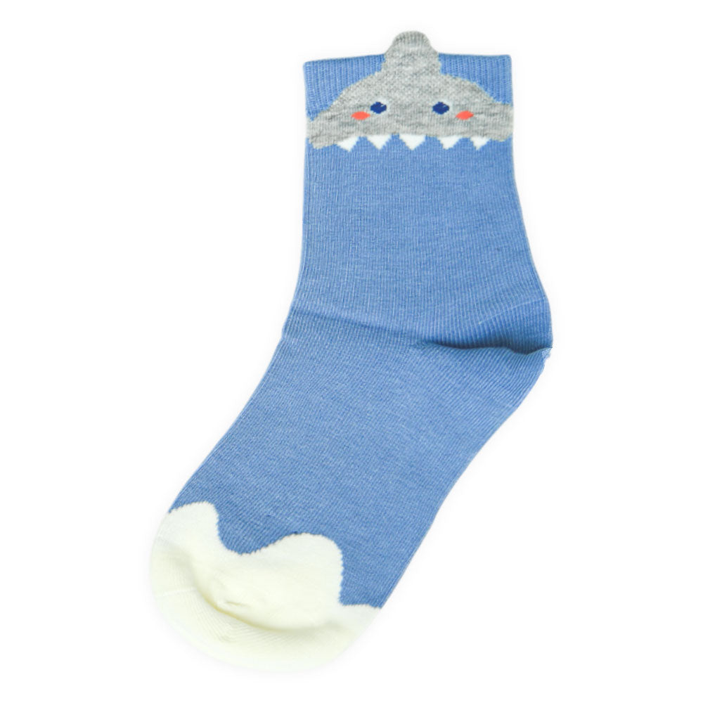 Jaw-Some Shark Bite Crew Boy Socks