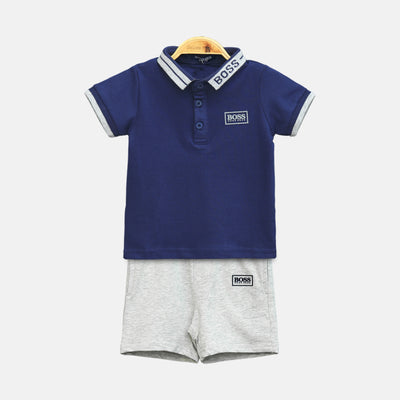 Royal Blue Boss Boy Suit – 2 Piece Set